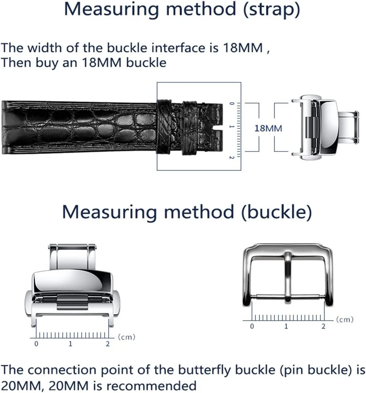 Clasp Smart Watch Buckle Accessories Table buckle 10 12 20 14 16 18 22mm humorous motion bit Stainless Steel Watch Buckle Needle Buckle Black Rose Gold Watch 