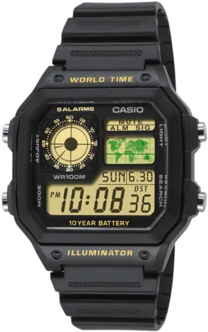 Classic Black Watch AE1200WH-1B sticky Casio 