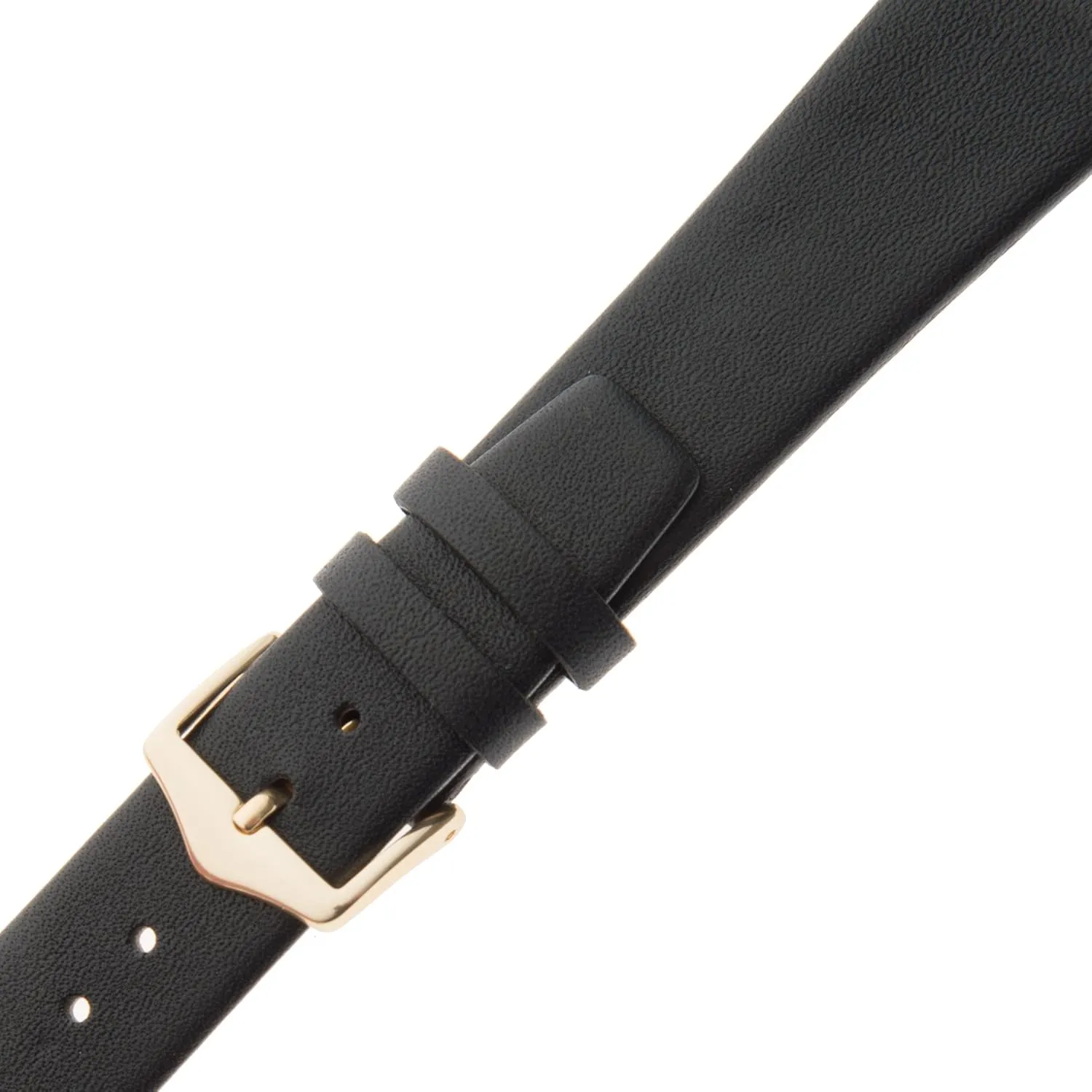 Classic Calfskin Flat Black Watch Band biography F60 Gilden 16-20mm Unisex 