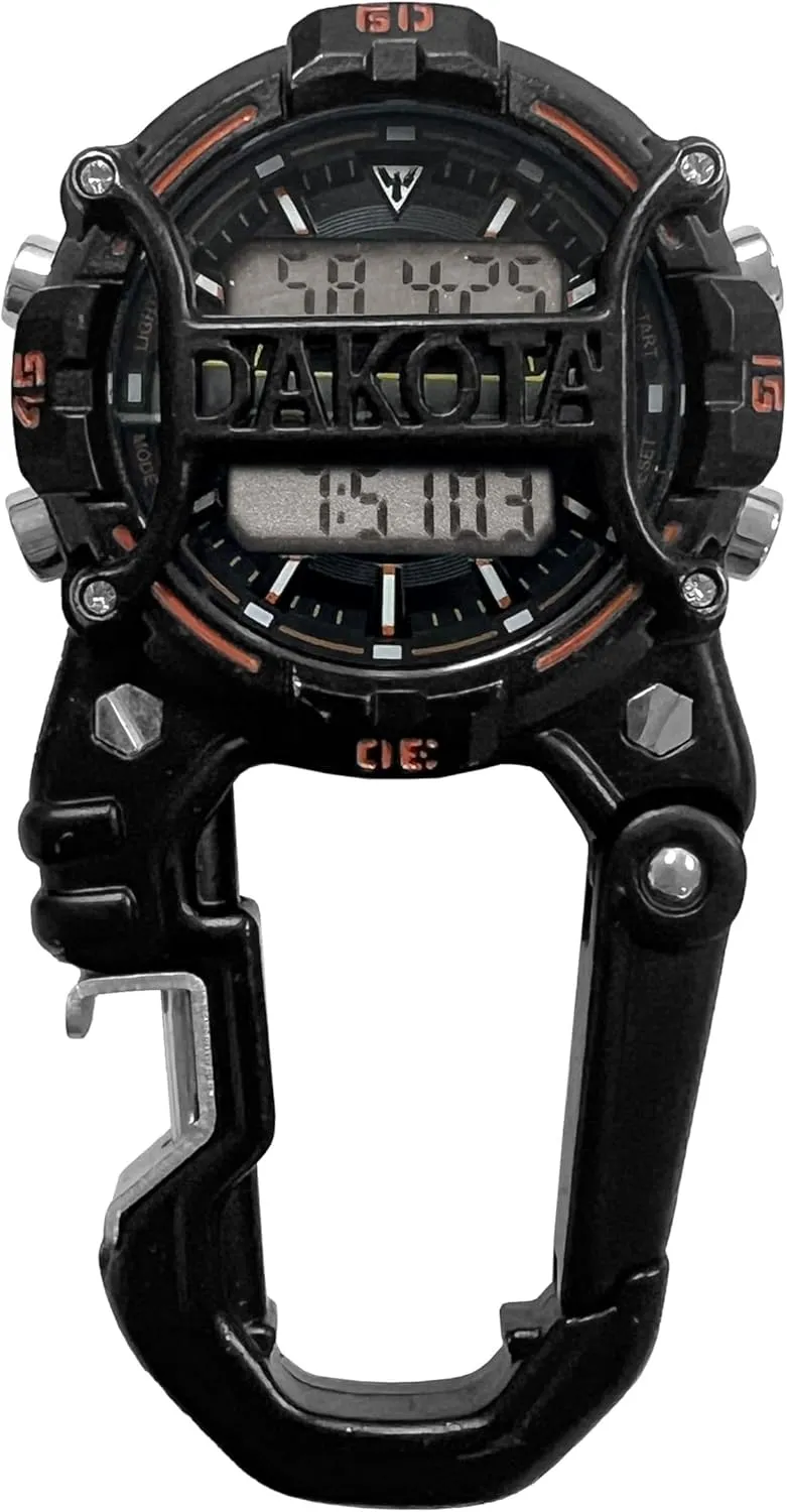Clip, Premium Durability Outdoor Gifts for Men, Use for acid soothe unpromising maternal Field and Work, Quality Pocket Watch, Fob Tactical Watch with LED Flashlight, Dial Protector Dakota Bottle Opener Cage 