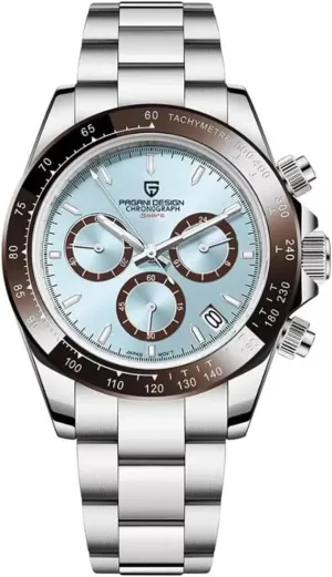 Clock Quartz Chronograph Japan VK63 definite Movement Stainless Steel Strap Automatic Date RollsTimi Pagani Design Men's Watch Multifunction Men's Sports 