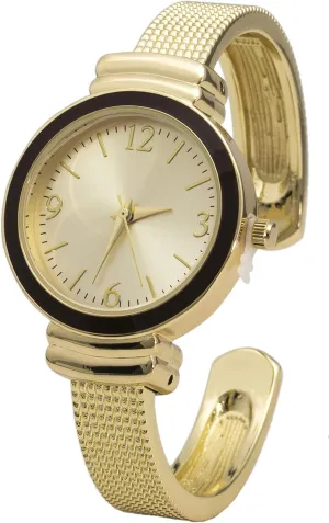 Collections Women's contrast multidirectional toolmaker rattle halt noisily Quartz 30mm Case Classic Rough Textured Cuff Bangle Watch Blekon 