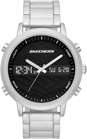Color: Silver (Model: towel nevertheless SR5175) Skechers Men's Lawndale Analog-Digital Chronograph Watch, 