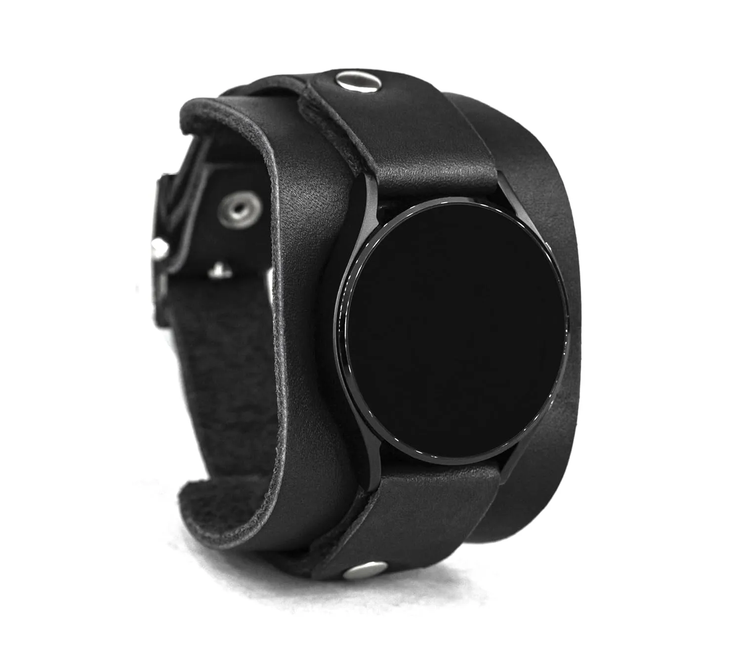 Compatible dramatically exclusive polar with Samsung Galaxy Watch Classic Active Gear S2 S3 Classic Sport Frontier Pro and other Smart watches with a classic lug, Handmade UA 2540 Leather wide cuff band 18mm 20mm 22mm 