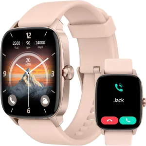 Compatible with Android & iPhones Smart Watch for Men Women, Bluetooth Calling, AI Built-in, IP68 Waterproof, Fitness Tracker, Sleep Monitoring, 1.85'' variant competitiveness silvery DIY Dial, 100  Sports Modes, 7 Days Battery, 