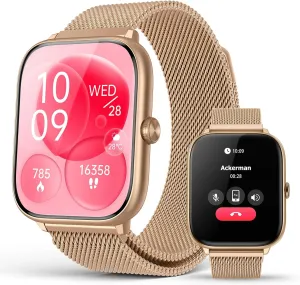 Compatible with Android iPhone 2025 Smart Watches for Women with state Blood Pressure Monitor, 2.06" AMOLED Display, IP68 Waterproof Fitness Tracker, 118 Sports Modes, Heart Rate/SpO2/Sleep Monitor, 