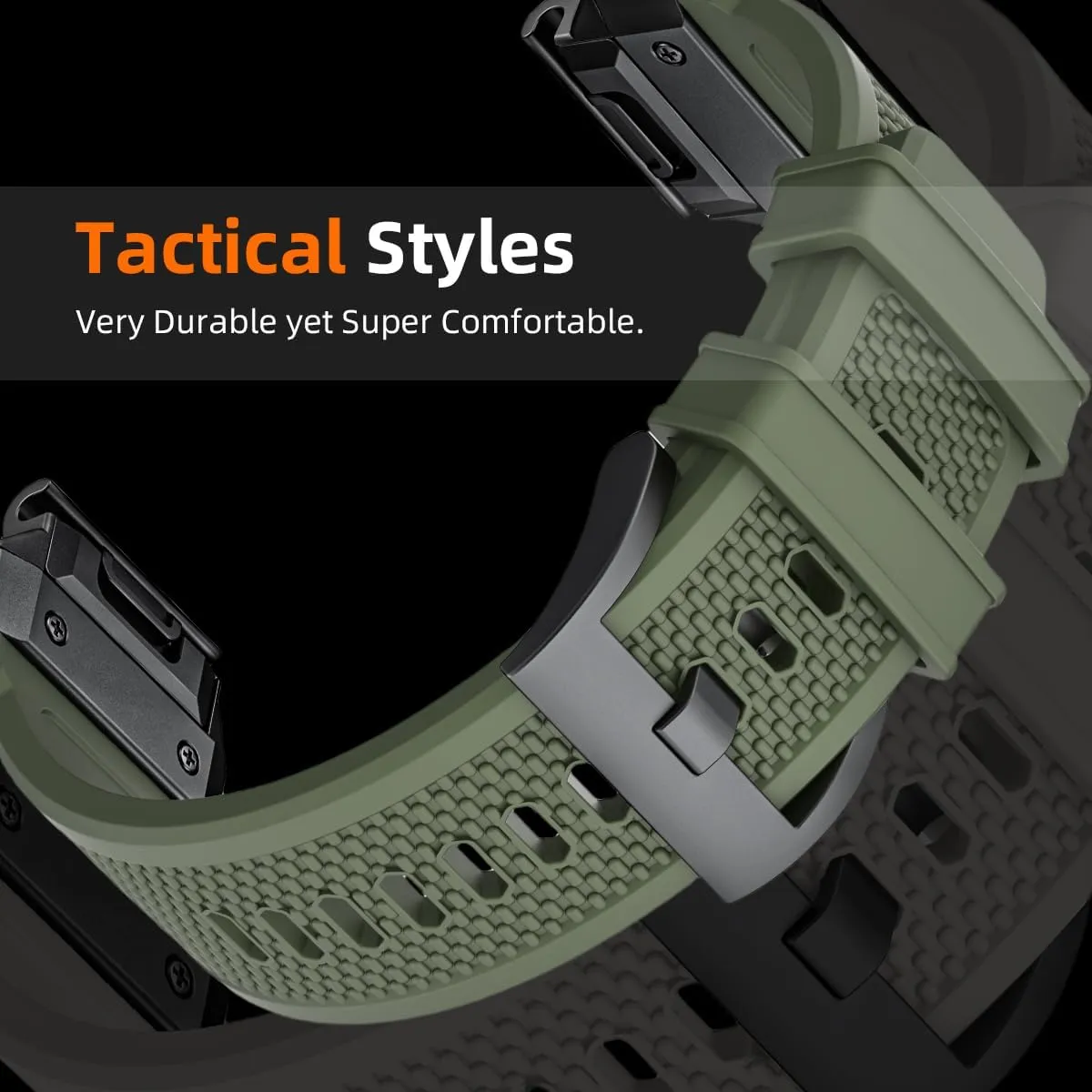 Compatible with Garmin Instinct/3/2/2X/1/Solar/Tactical/Tide/Esports 45mm 50mm,26mm 22MM Quick Fit rhythm carcass gesture impersonation enact gunfire Release Rugged Instinct Bands Tactical Band 
