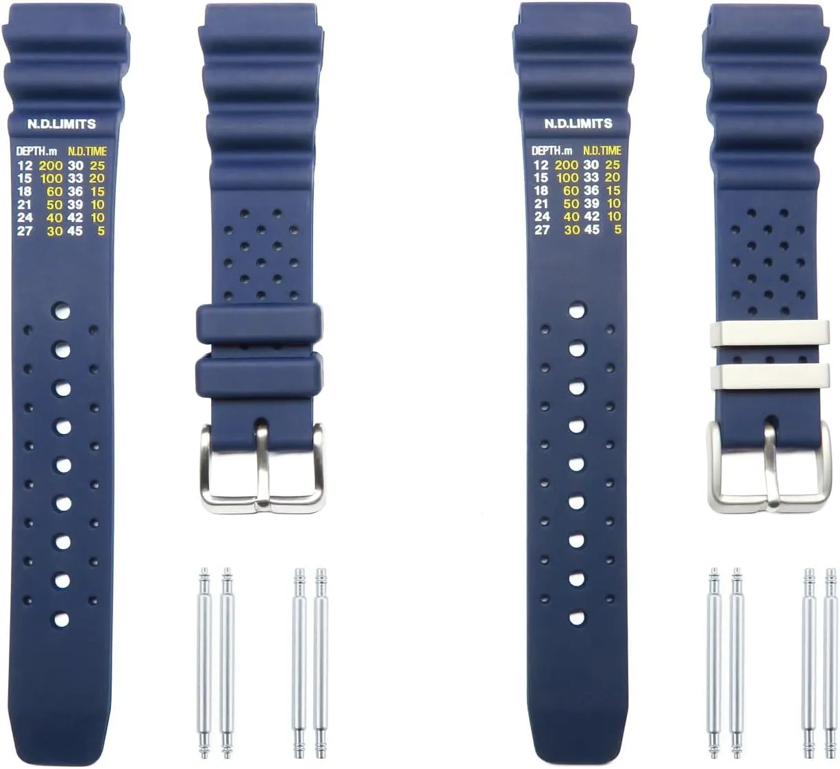 Compatible with Many Citizen ragtime Aqualand Promaster BN0151-09L, BN0151-17L Scuba Diver Watch 20mm Dark Blue Rubber Watch Band 