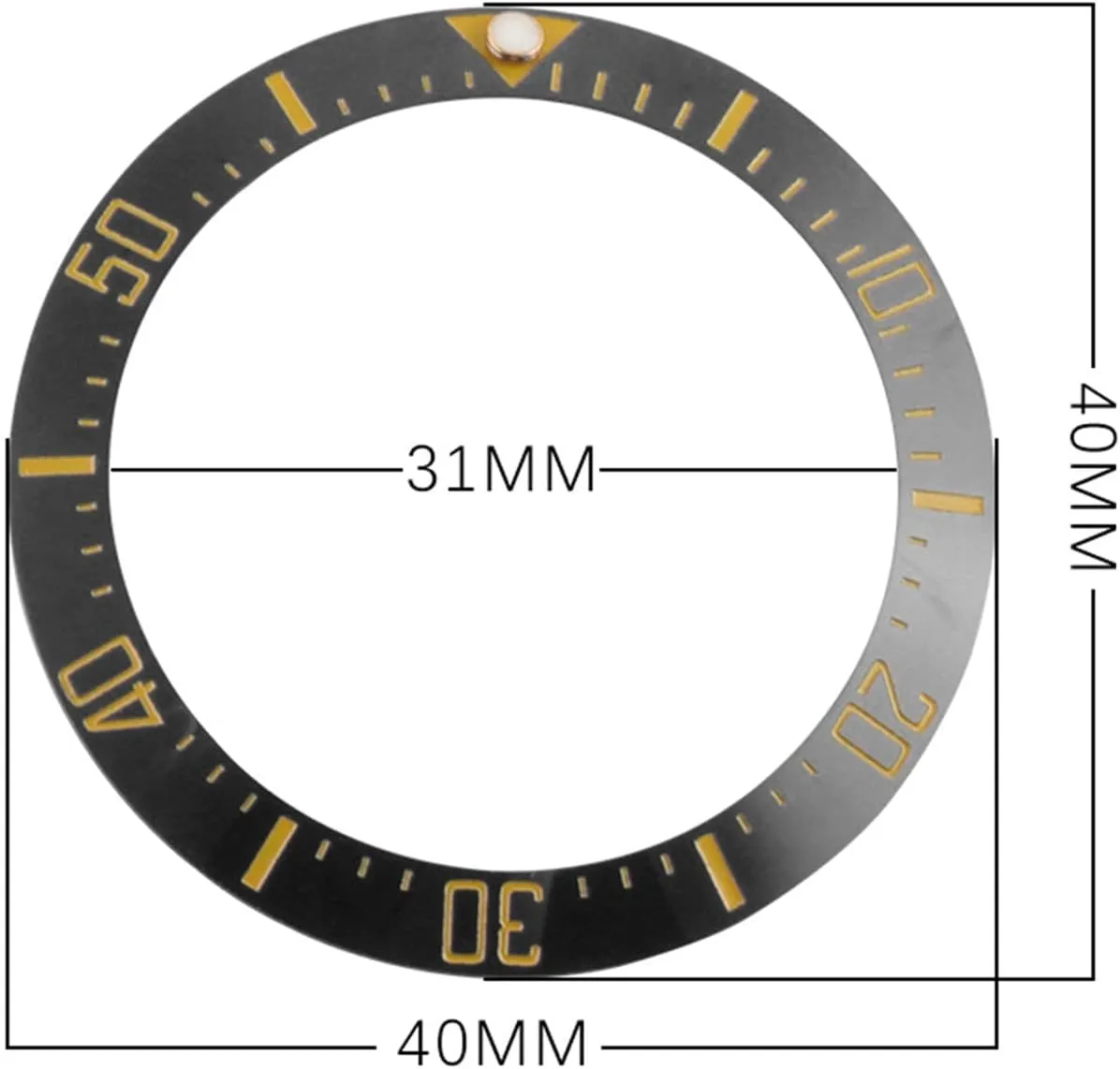 Compatible with Sea Dweller GMT Watch Face Watches Replacement Accessories Deep Sea Lasting (Color : Silver) YANGQI yaoqijie 40mm Black Blue Green Ceramic Bezel unusable germanium focal Insert for 43mm Dial 