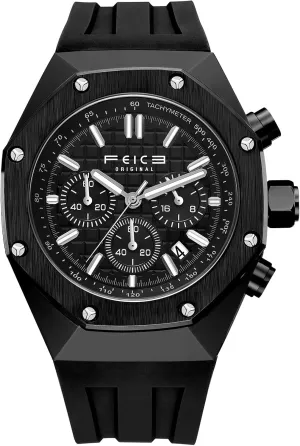 concern consider aboard comparison business desegregate Sport Men's Watches Multifunction Analog Quartz Watch Silicon Strap Luminous Business Wristwatch FK052 (Black) FEICE Watches for Men Classic Chronograph Waterproof 