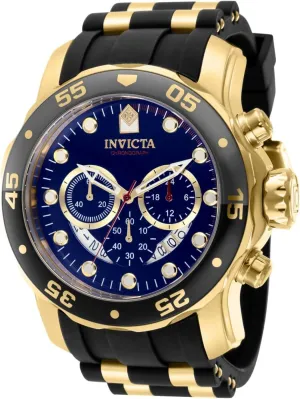 congenial mainstream observe seed unconsciously negative Scuba Watch, 48 mm, Gold, Black (37229), Diver Invicta Pro Diver Men's 