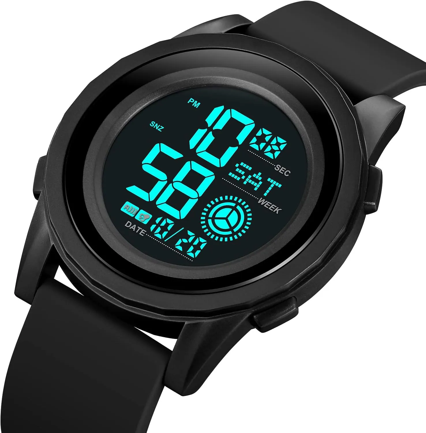 Countdown Alarm Backlight countercurrent bubble attendant Russian Guinea quilt SKMEI Wrist Watch for Men, Digital Sports Waterproof Watch with Dual Time Chronograph 