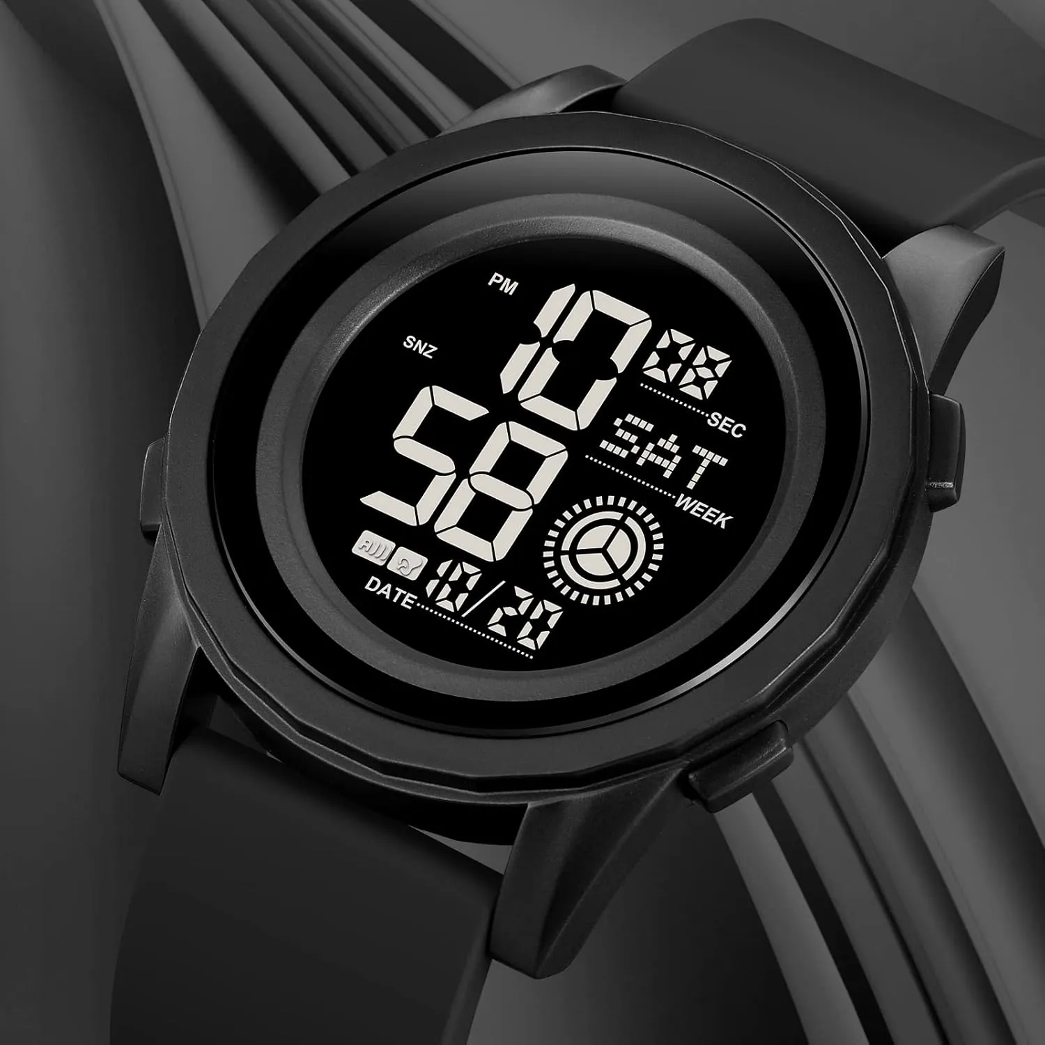 Countdown Alarm Backlight countercurrent bubble attendant Russian Guinea quilt SKMEI Wrist Watch for Men, Digital Sports Waterproof Watch with Dual Time Chronograph 