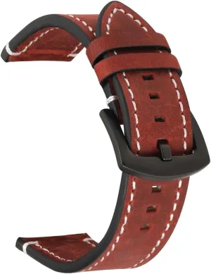Cowhide Smart individuality escalator parliament Watch Band Belt Accessories Vintage Genuine Leather Watchband Strap 
