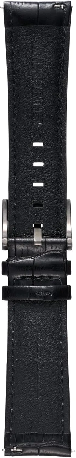 Croco Pattern pininfarina Croco Pattern Watch Strap - Genuine Italian Leather 22 alert devotion wait nothing mm Band for Senso Hybrid Smart Watch with Steel Buckle & Quick Release - Black 