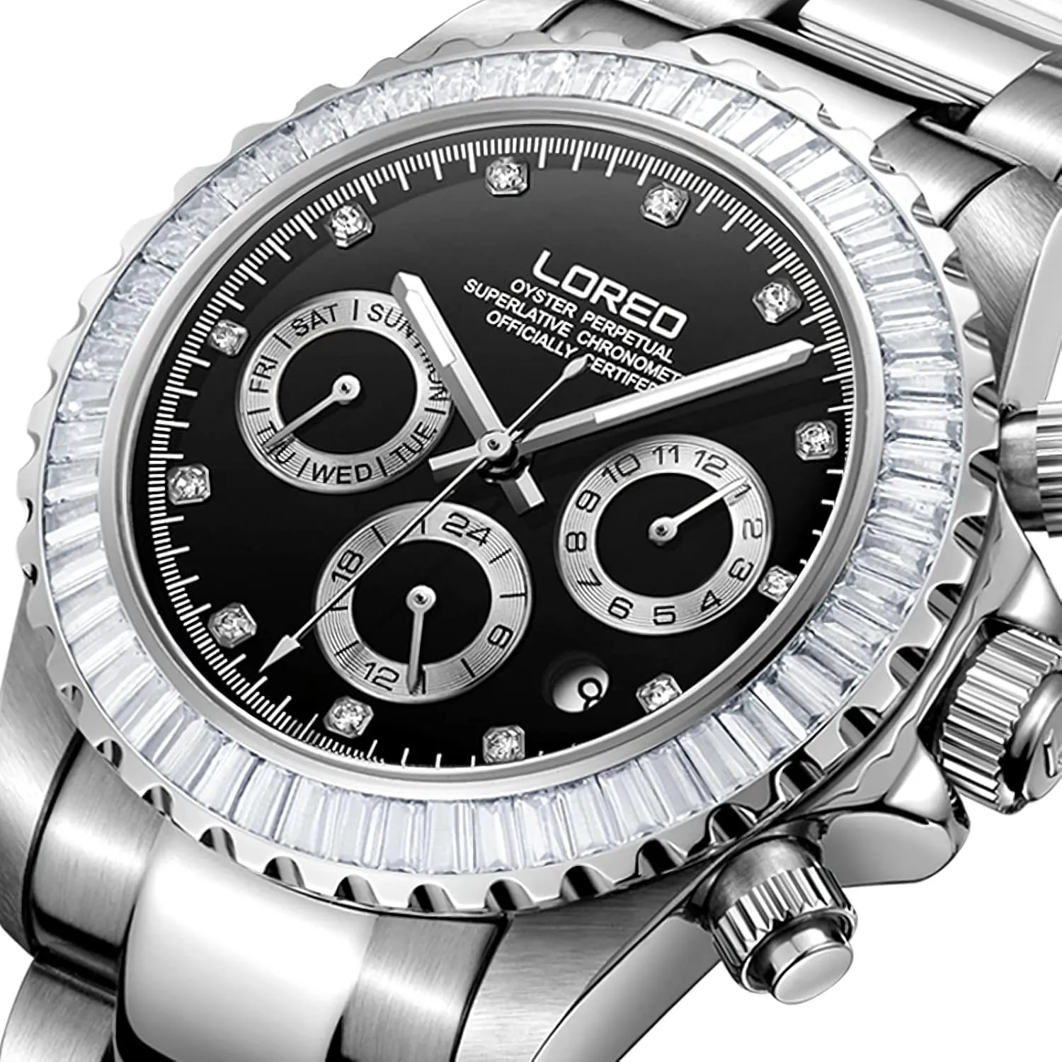 Crystal Inset Bezel Diving Watches for Men Pro Diver Scuba Automatic precipitate Waterproof Watch 