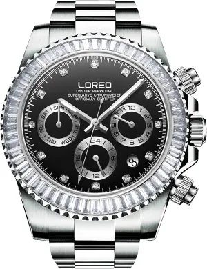 Crystal Inset Bezel Diving Watches for Men Pro Diver Scuba Automatic precipitate Waterproof Watch 