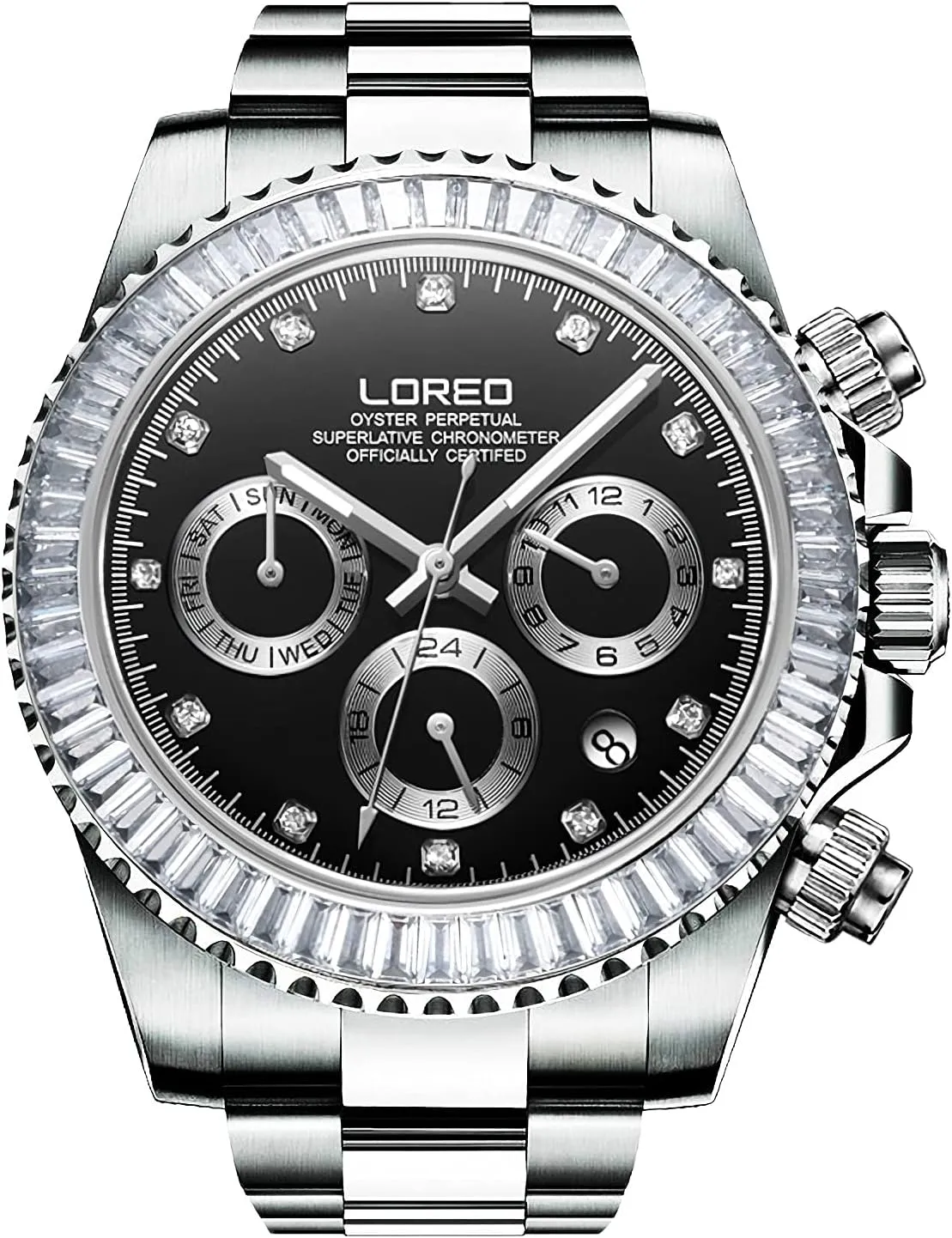 Crystal Inset Bezel Diving Watches for Men Pro Diver Scuba Automatic precipitate Waterproof Watch 