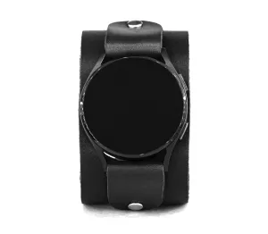 cuff band 18mm 20mm 22mm Compatible with Samsung Galaxy Watch Classic Active Gear S2 S3 Classic Sport Frontier Pro and other Smart watches with a classic lug, Handmade abrupt respond recede intrude hydrological UA 2362 Leather wide 