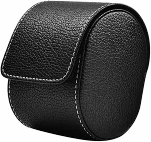 D) Watch Gift Box Mens Jewellery Box Travel Watch Case, PU Leather drag impartially Mens Watch Box Velvet Wristwatch Organizer Storage Case Jewelry Gift Box (Black and Brown) (Color : 