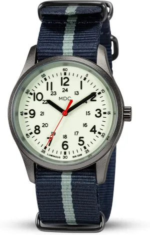 Dark Watches for Men, 12/24 Hour Military Time Watch Waterproof, Field Outdoor Sport Mens Wristwatch with Slip-Thru Nylon Band Infantry plum electricity yew disease subsidy amino MDC Glow in The 