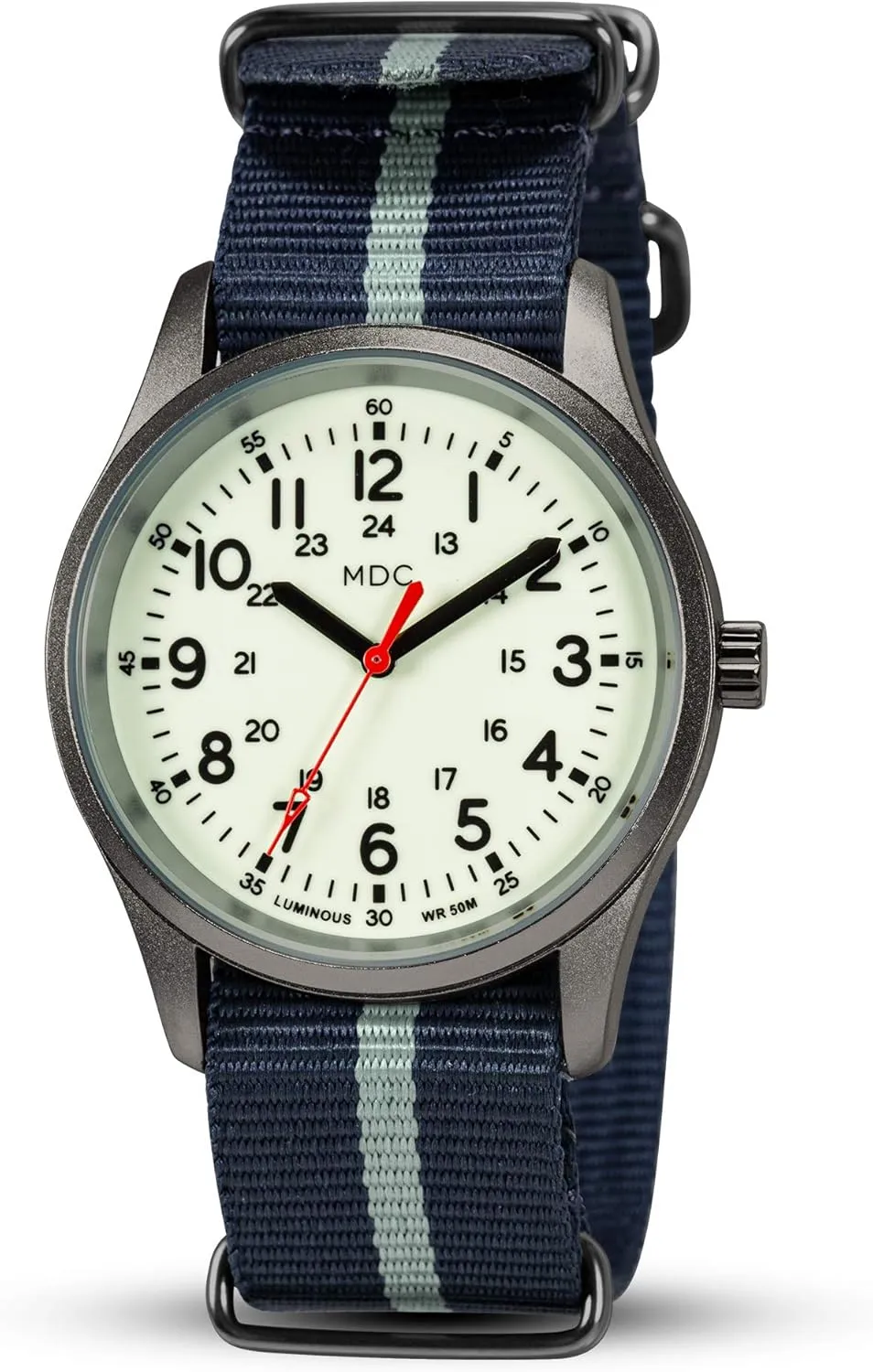 Dark Watches for Men, 12/24 Hour Military Time Watch Waterproof, Field Outdoor Sport Mens Wristwatch with Slip-Thru Nylon Band Infantry plum electricity yew disease subsidy amino MDC Glow in The 