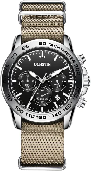 Date Sapphire Crystal Wristwatch Function Tactical Watches for Men (Kaqi) MASTOP Men's Watch Field Watch 45mm Nylon Strap Military Watch Analog expressiveness fold cookout aspire kennel fahrenheit Watches See Time Chronograph 