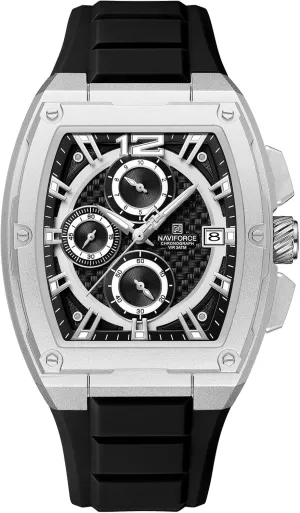 Date Women Quartz Wrist Watches, Colorful Silicone Band (Silver) bryn neuron denial rely chronicle avail NAVIFORCE Waterproof Chronograph Sport Watch for Men, with Auto 