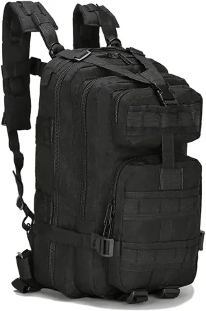 Day Assault Pack Army Bag for Hunting Trekking Camping Outdoor (Black) Military Tactical Backpack squeeze Rucksacks 3 