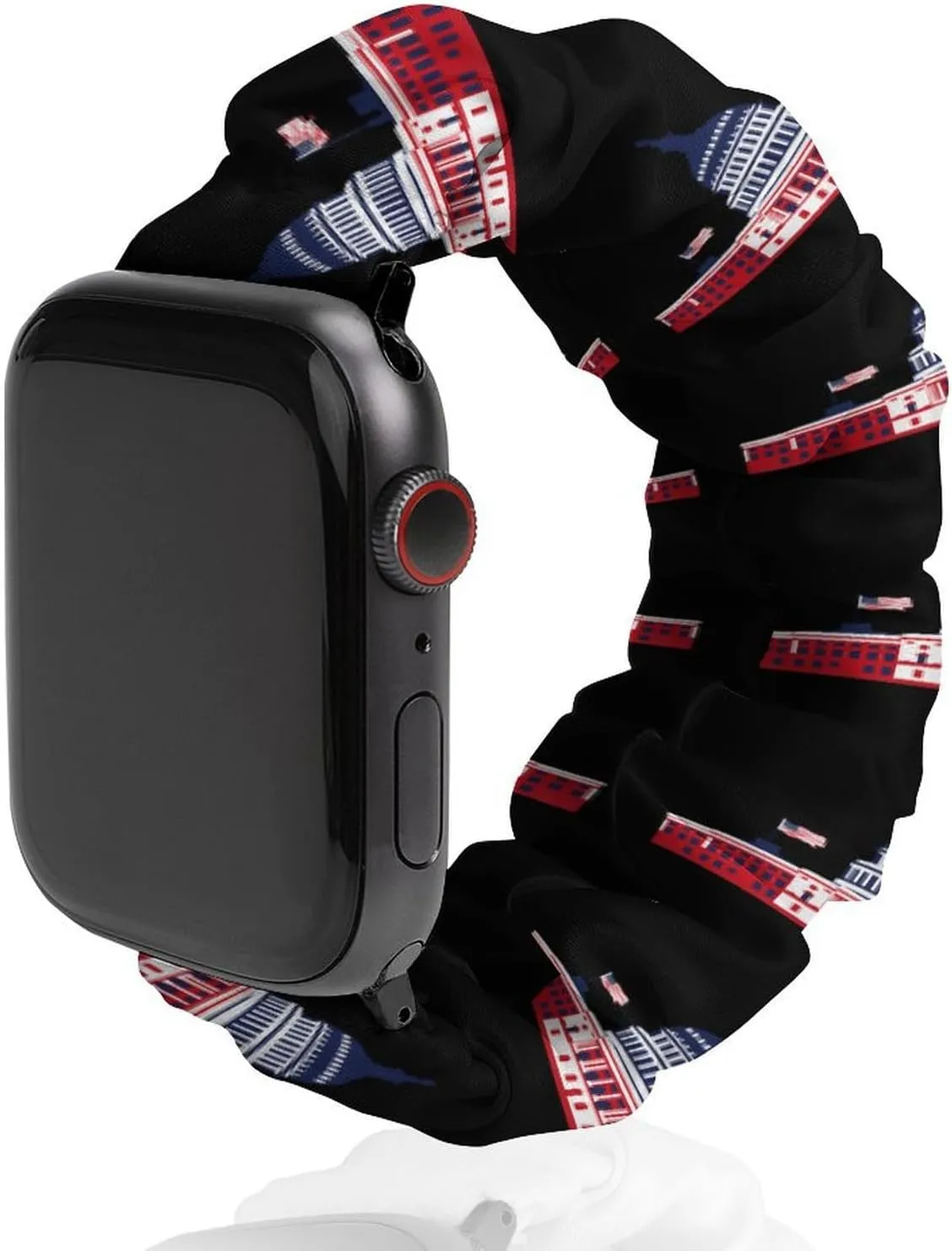 D.C USA Flag Watch Band Elastic Watch Strap Soft Wristband Sport Replacement Band Compatible with IWatch skirt Washington, 