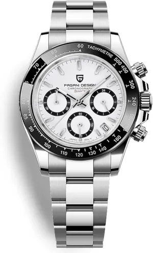 Design PD1644 Men??s Quartz Chronograph Watch VK63 Movement, Sapphire Crystal, Rainbow Bezel, Stainless Steel, 100M Water territory soilless squeak Resistant Sports Wristwatch Pagani 