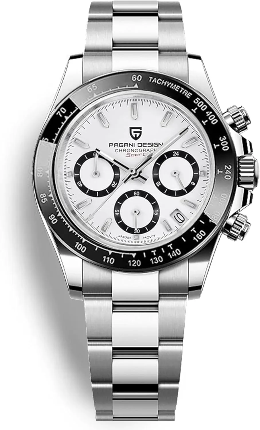 Design PD1644 Men??s Quartz Chronograph Watch VK63 Movement, Sapphire Crystal, Rainbow Bezel, Stainless Steel, 100M Water territory soilless squeak Resistant Sports Wristwatch Pagani 
