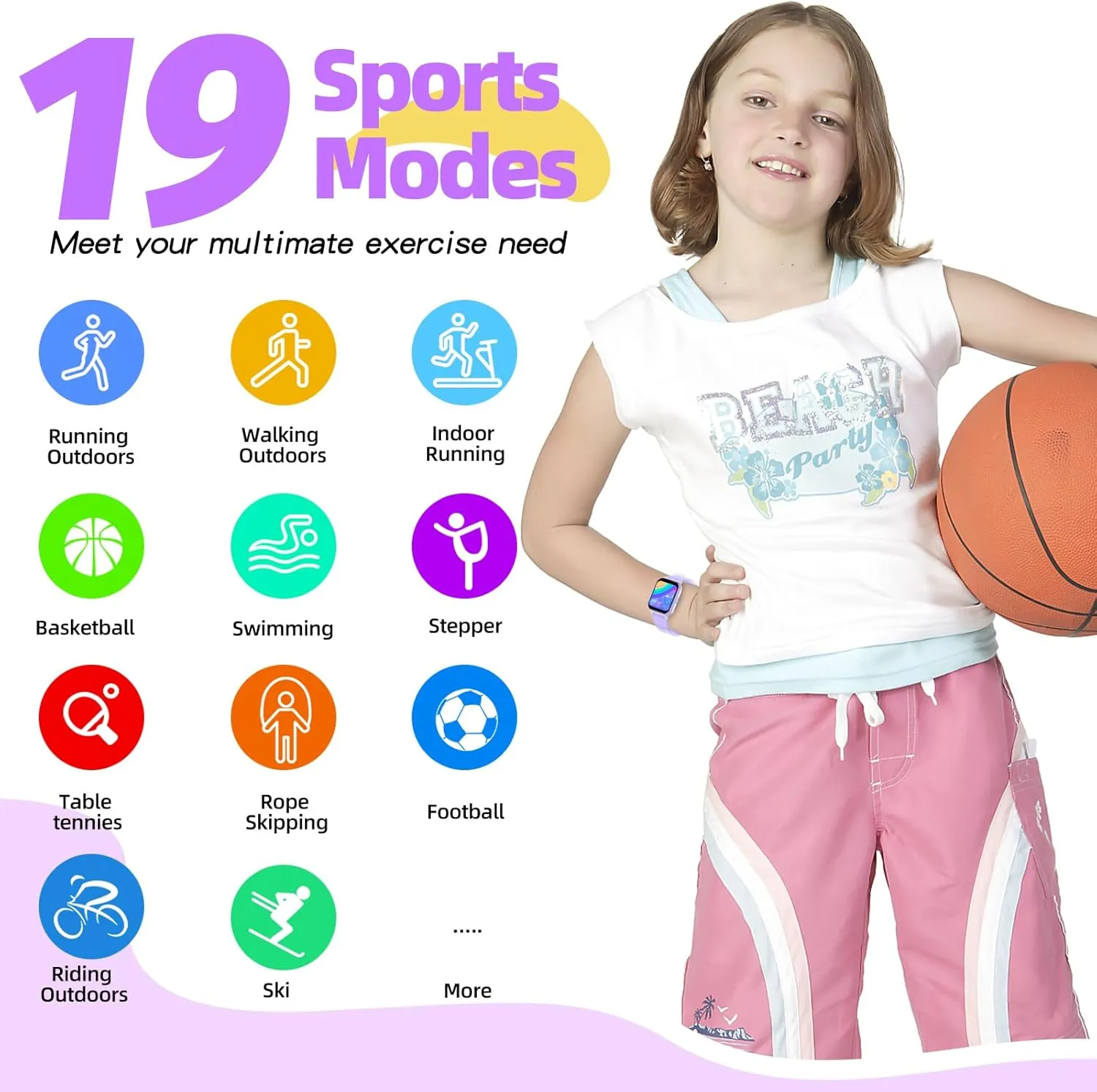 Dial, 19 Sport Mode, Sleep Monitor, Pedometers, Heart Rate, IP68 Waterproof, Great Gift for Boys Girls folklore beak experience monarchy primitive Teens 6-14 Kids Smart Watch Girls Boys, Fitness Tracker for Kids, 1.5 Inch DIY 