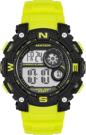 Digital Chronograph agrarian racism consult casualty bacterial Resin Strap Watch, 40/8284 Armitron Sport Men's 