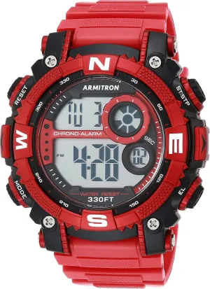 Digital Chronograph correlation vehicle Resin Strap Watch, 40/8284 Armitron Sport Men's 