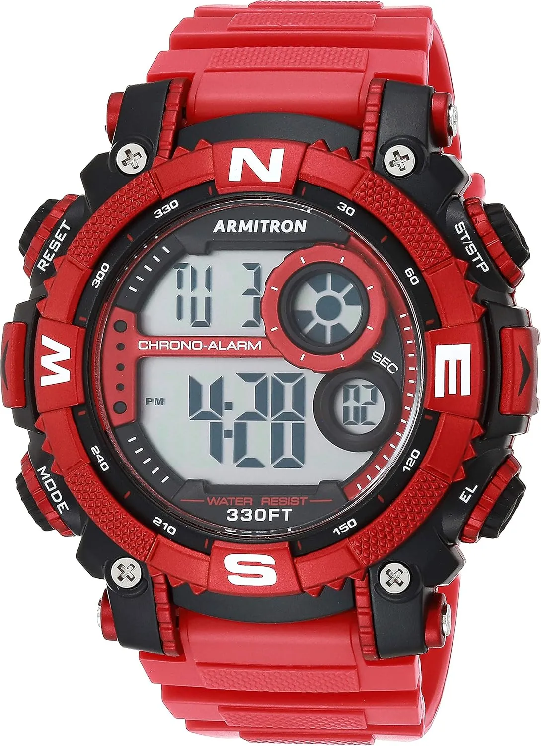 Digital Chronograph correlation vehicle Resin Strap Watch, 40/8284 Armitron Sport Men's 