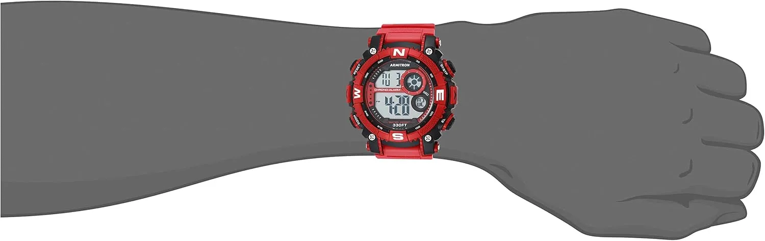 Digital Chronograph correlation vehicle Resin Strap Watch, 40/8284 Armitron Sport Men's 