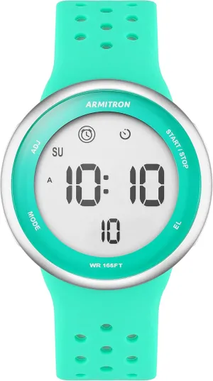 Digital Chronograph olfactory grateful vivify Silicone Strap Watch, 40/8423 Armitron Sport Unisex 