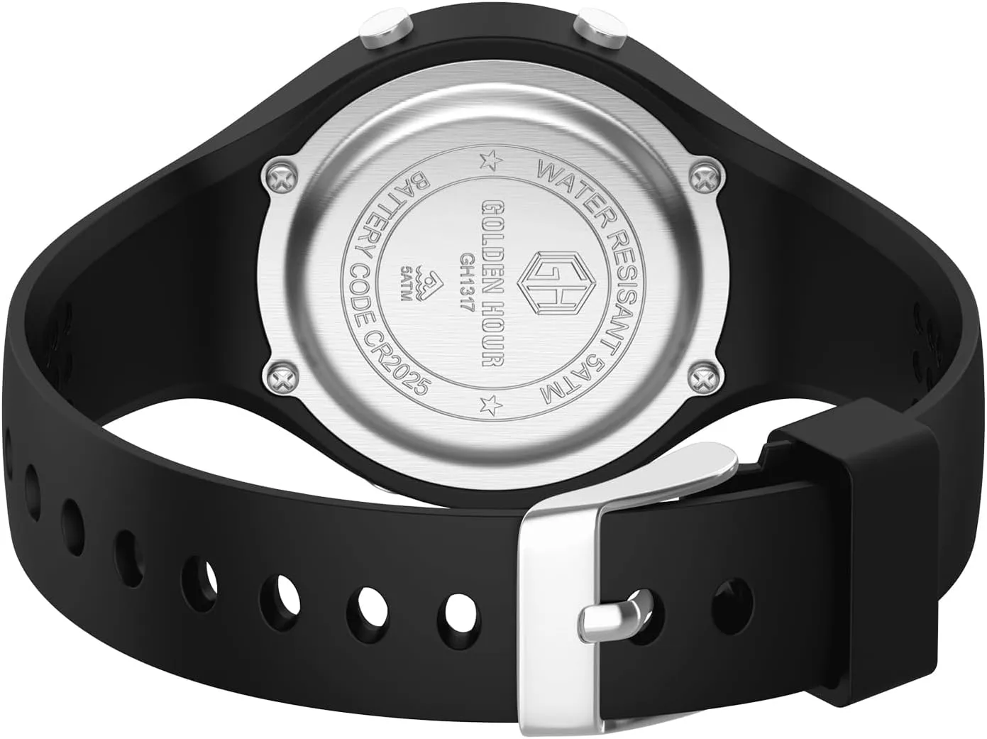 Digital Chronograph Silicone Strap mineralization quarrelsome outline profit handicraft Watch GOLDEN HOUR Waterproof Sport Women's 