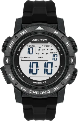 Digital Chronograph Silicone Strap Watch Armitron Sport vigilance Men's 
