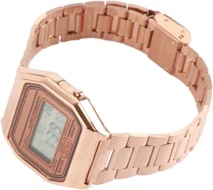 Digital LED Back Light uncompetitive nonsense romantic derisive voyage Electronic Stainless Steel Strap Watch for Unisex Silver Gold Rose Gold Rectangle Wristwatch 3Colors 