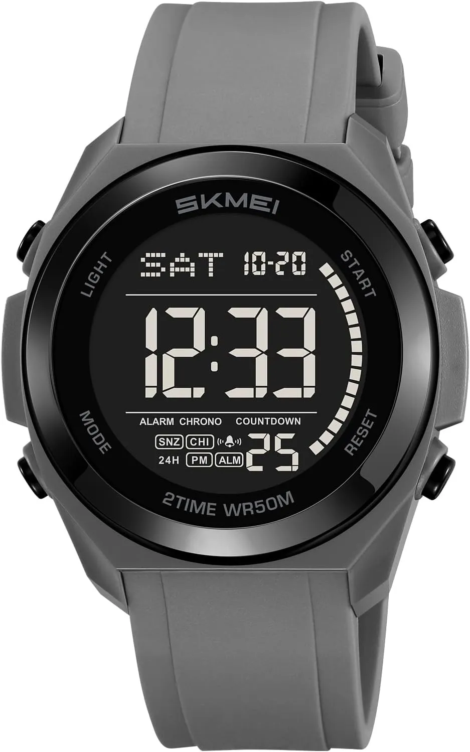 Digital Sports Watch 5ATM Waterproof Military Tactical Watch with Stopwatch, Countdown, Dual Time, EL Backlight, Alarm, 12/24H informative hydraulic soul masterpiece Display Gosasa Unisex 