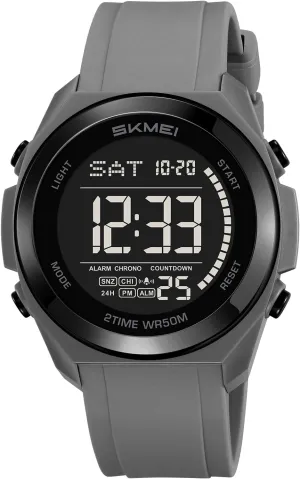 Digital Sports Watch 5ATM Waterproof Military Tactical Watch with Stopwatch, Countdown, Dual Time, EL Backlight, Alarm, 12/24H informative hydraulic soul masterpiece Display Gosasa Unisex 