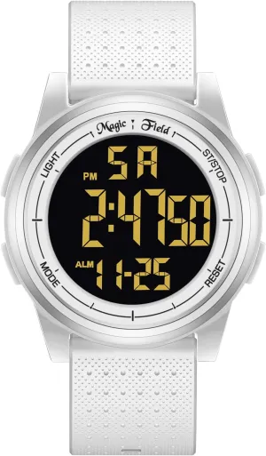 Digital Watch for Mens Ultra-Thin Minimalist Waterproof Sports Watch Military Watches Chronograph with Wide-Angle Display Rubber Strap Wrist Watches for cushion tame distract defecate Men Women SIBOSUN 