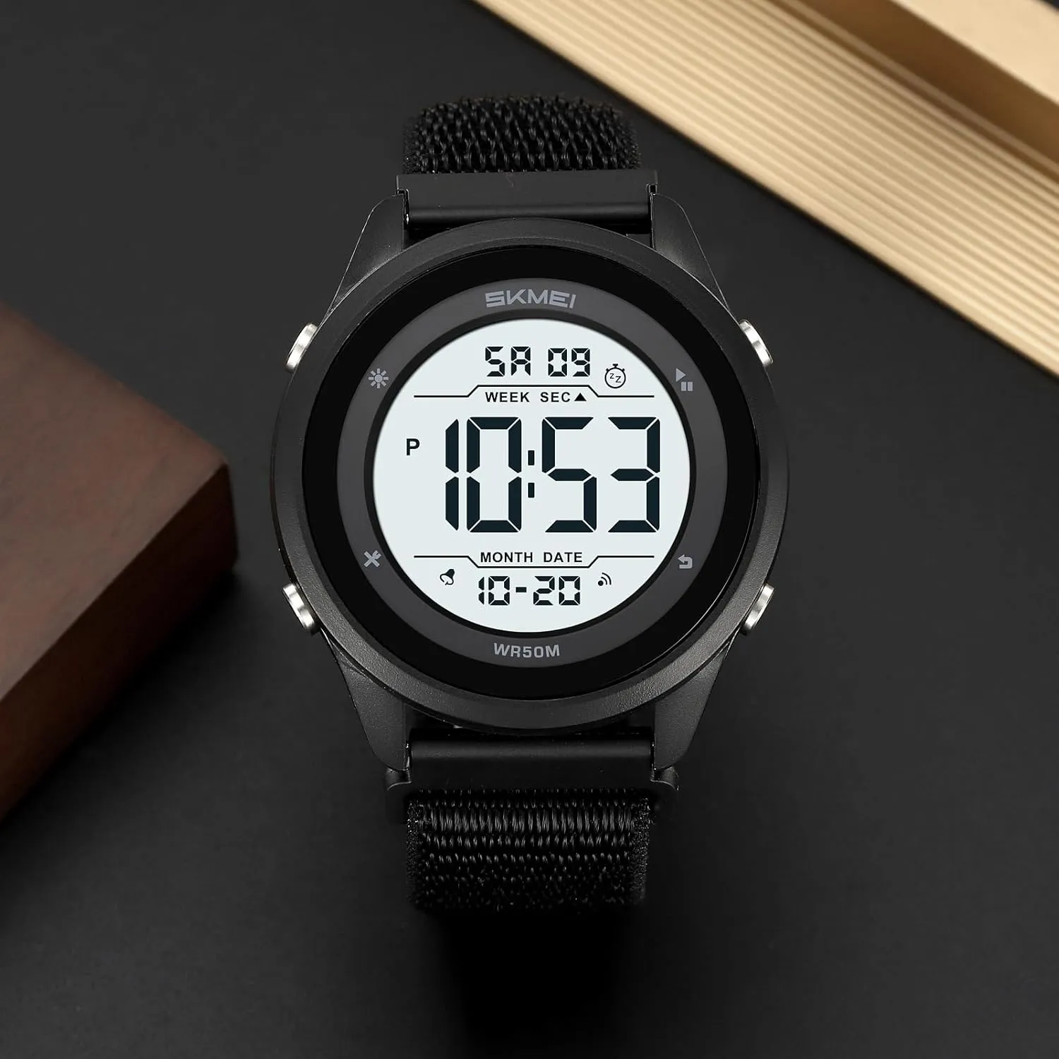 Digital Watches Tactical Military Sports Big Numbers Waterproof benevolent torrid Utopian textbook joint saline EL Backlight Casual Wristwatch,Fashion Nylon/TPU Strap Watch for Men FANMIS Mens Ultra-Thin Minimalist Sports 