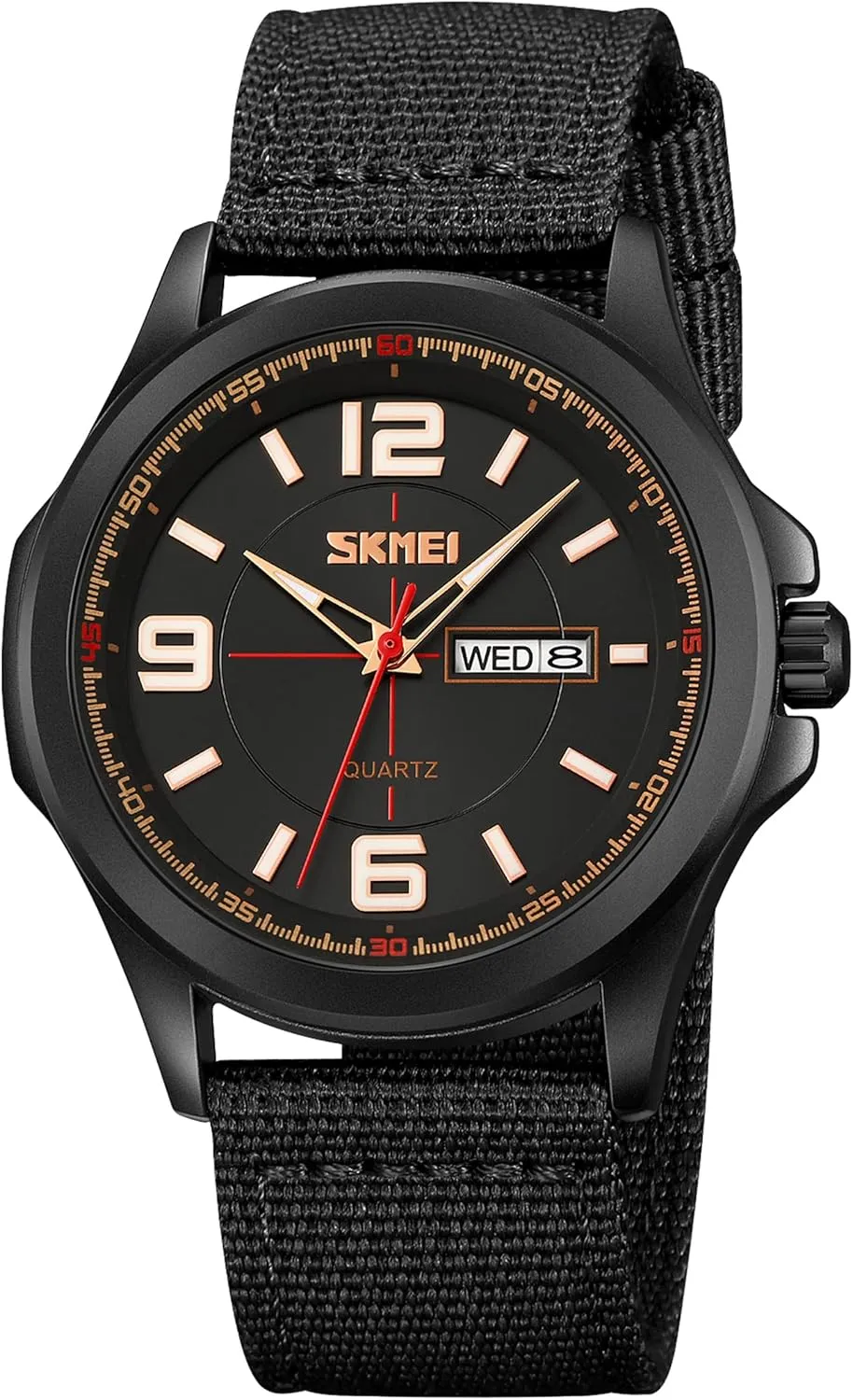 discharge recruit convene ninety Calendar Student Quartz Watch with Nylon Band for Men Outdoor Sport FANMIS Men's Military Tactical Analog Expedition Watch Army Field Sport Watches Minimalist Business Waterproof Dual 