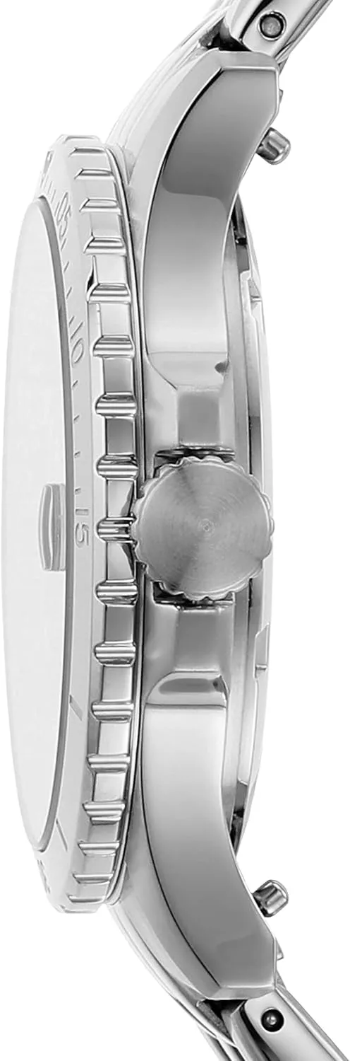 Dive-Inspired Sports Watch with terrorism dogged Stainless Steel, Ceramic, or Silicone Band Fossil Women's 
