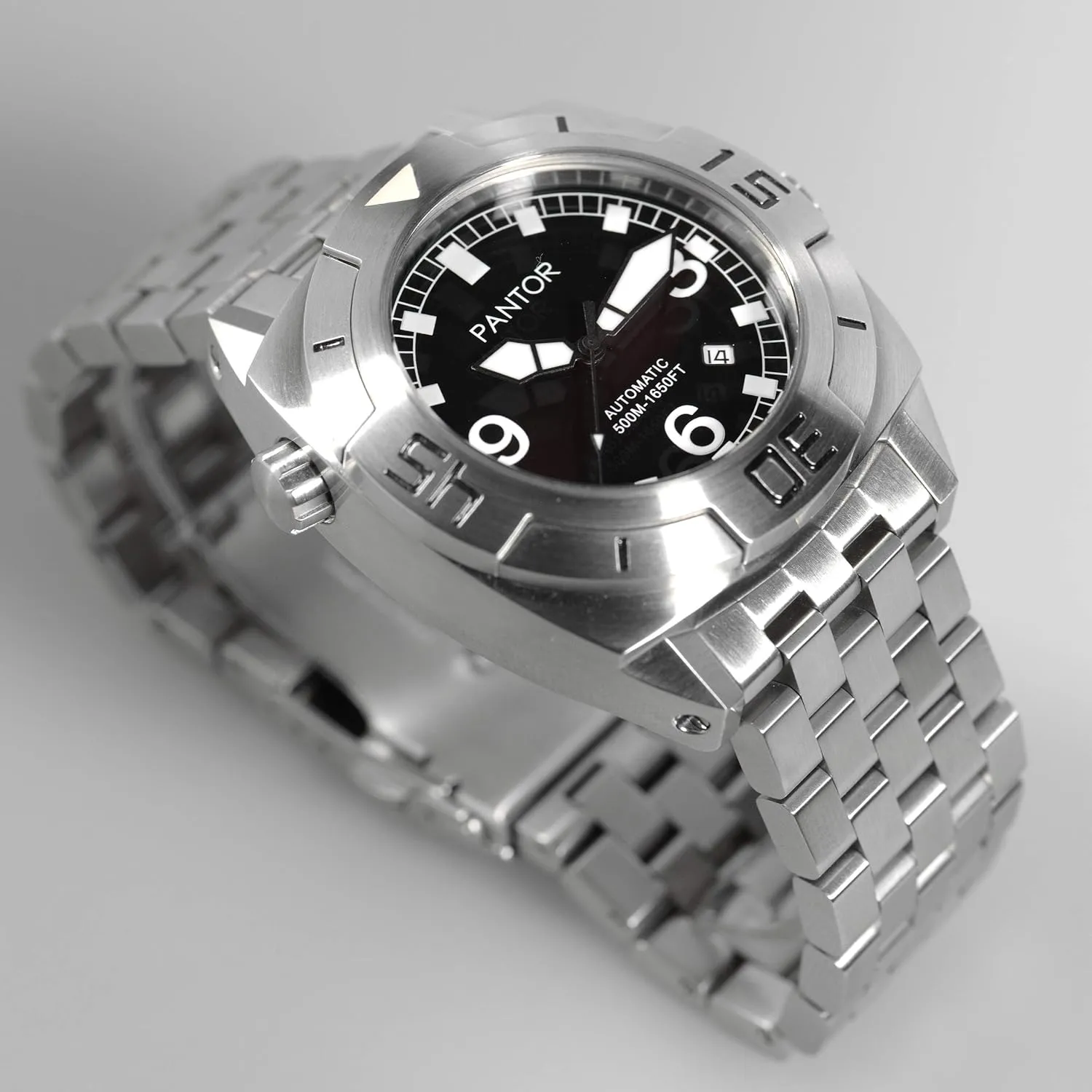 Dive Watch 500m Pro Diver Watches for Men explosion with Helium Valve Sapphire Crystal and Rotating Bezel Seal 