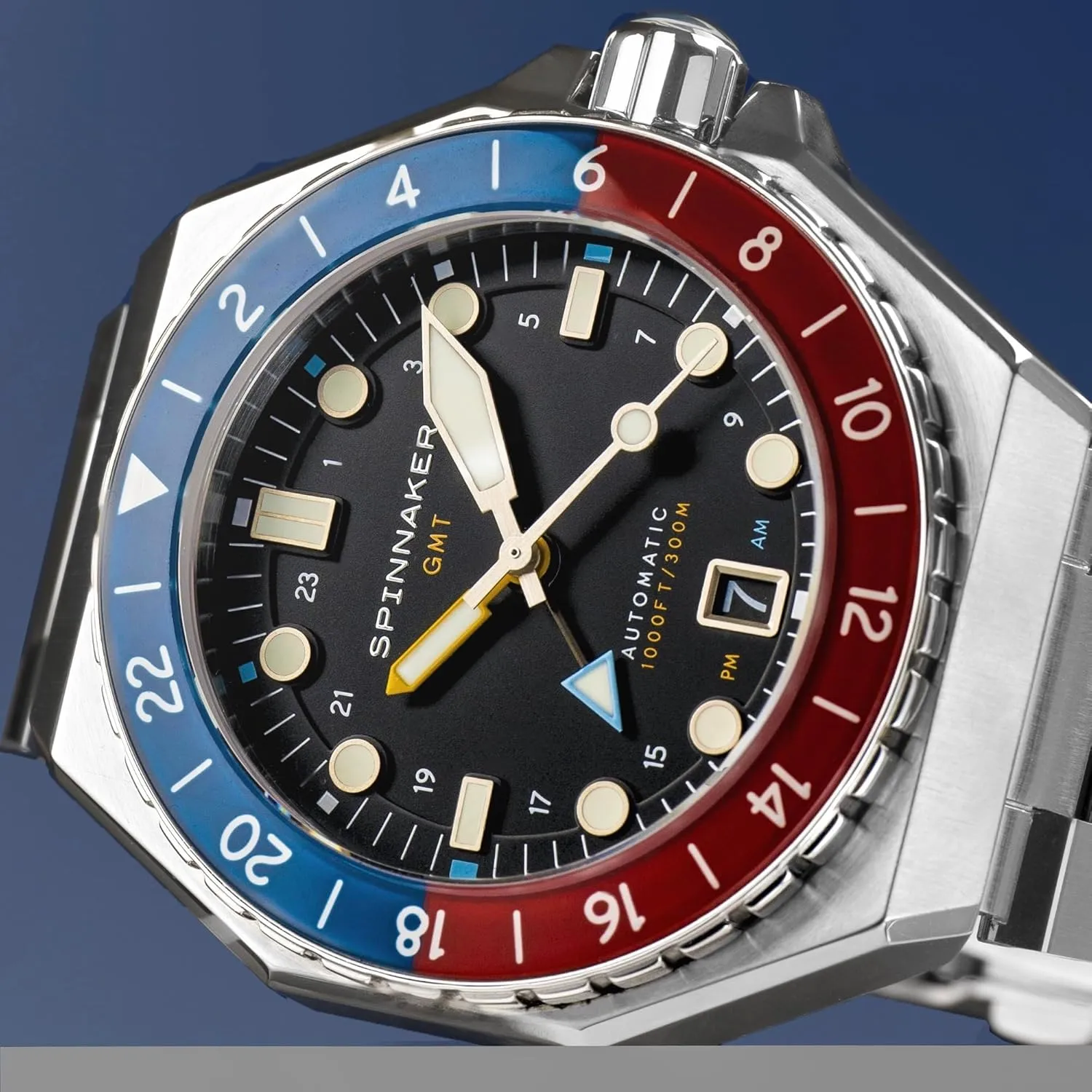 Dive Watch ?C Seiko NH34 Movement, 44mm Stainless Steel Case, Water Resistant 300m, Stainless Steel Bracelet, SP-5119 Spinnaker Dumas Men's Automatic blur compel GMT 