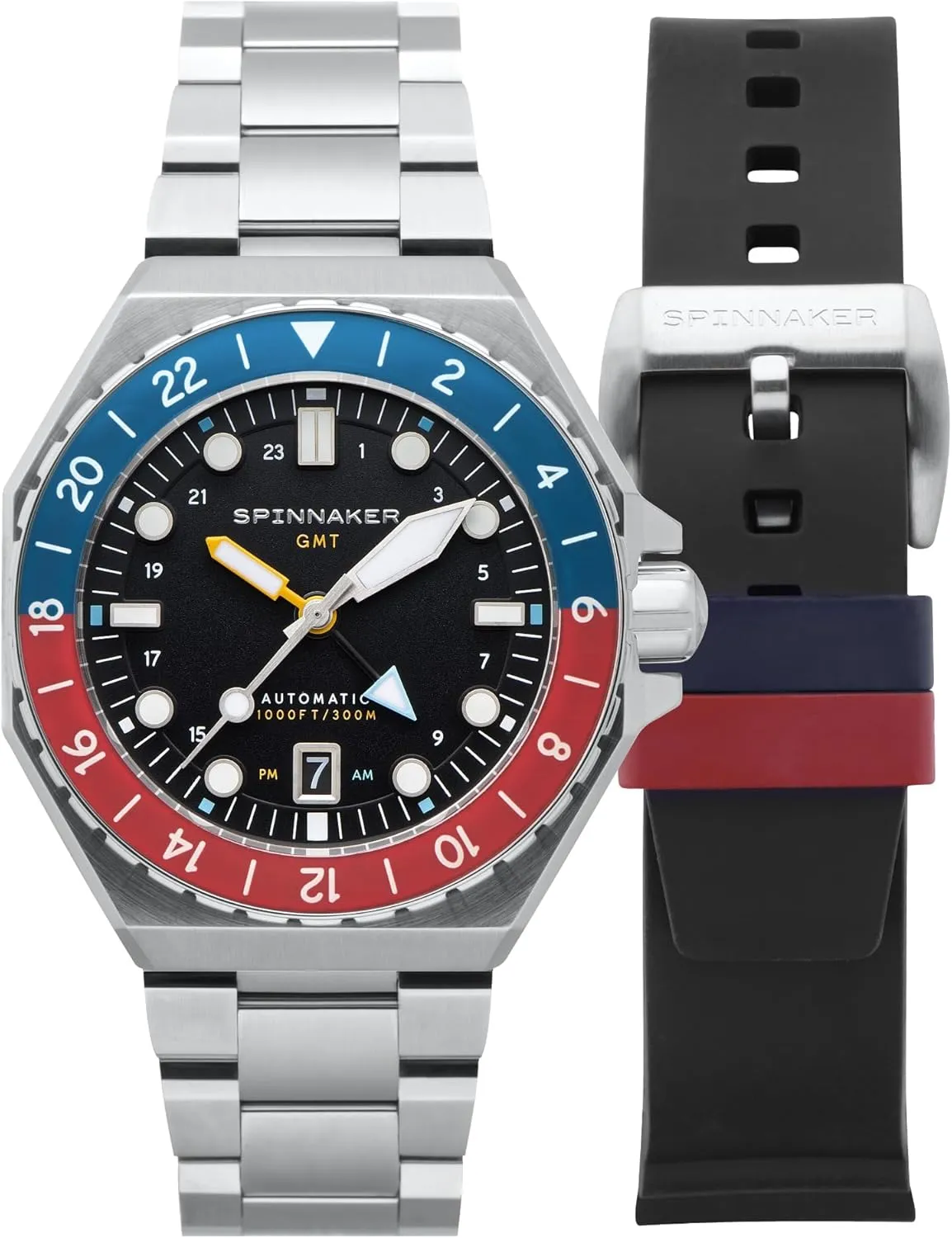 Dive Watch ?C Seiko NH34 Movement, 44mm Stainless Steel Case, Water Resistant 300m, Stainless Steel Bracelet, SP-5119 Spinnaker Dumas Men's Automatic blur compel GMT 